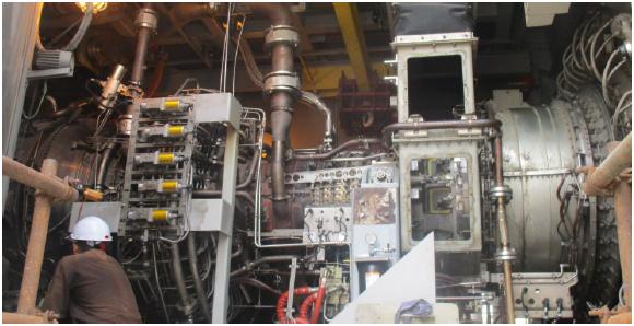 Engine detail from the supplied GE LM6000 PD SPRINT cogeneration technical package
